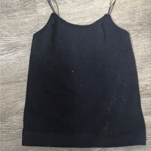 Francesca’s Black Women's Spaghetti Strap Top
